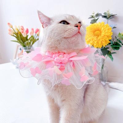 Pet Collar Lace Edge Good Ductility Fashion Cute Flower Bibs Lovely Dog