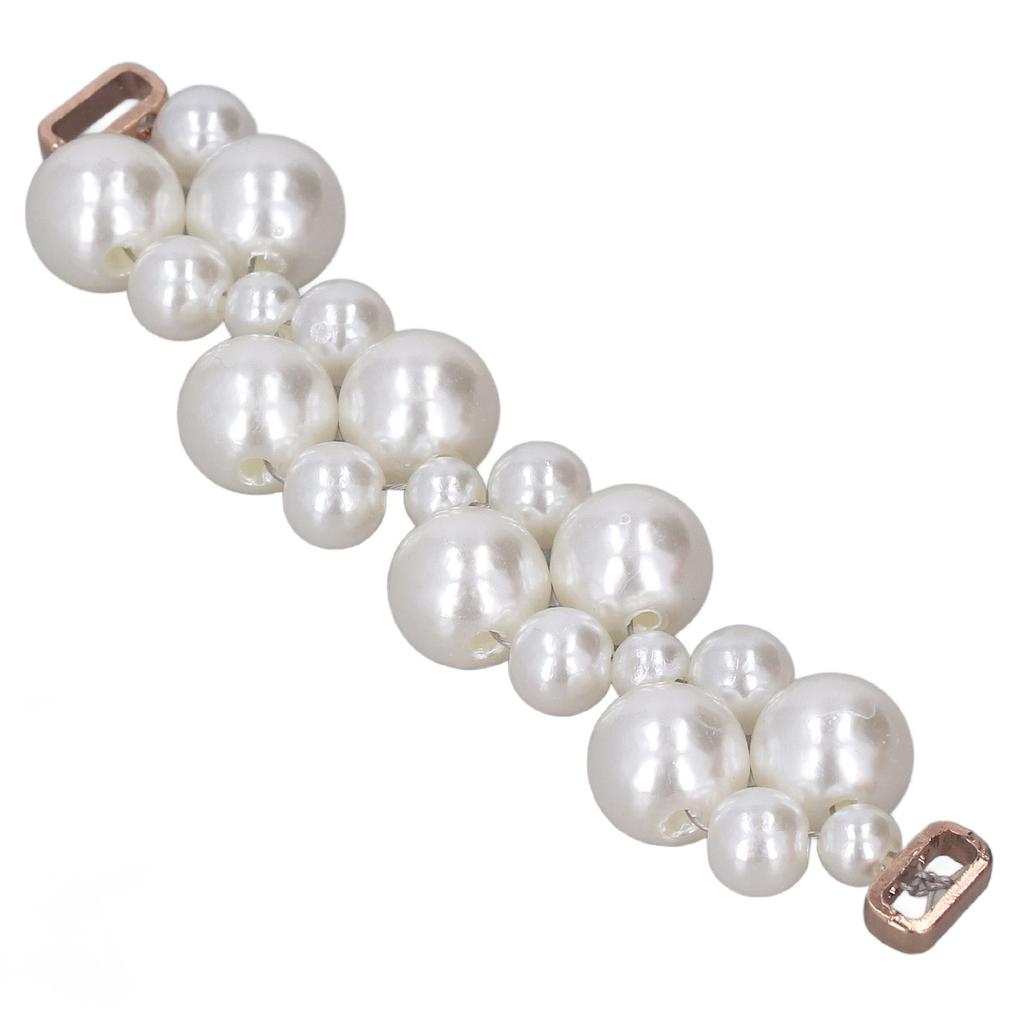 10pcs Pearl Bag Chain with Metal Clasp Polishing Process Exquisite Pearl Chain Strap for Cell Phone