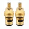 2Pcs Brass & Ceramic Valves Cartridges Replacement 45882000 Simple Installs for Hot & Cold Water Faucets Easy To Install