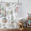1 Piece 180X180Cm Simple Pumpkin Pattern Printed Shower Curtain Partition Decoration Bathroom Waterproof And Mildew Proof
