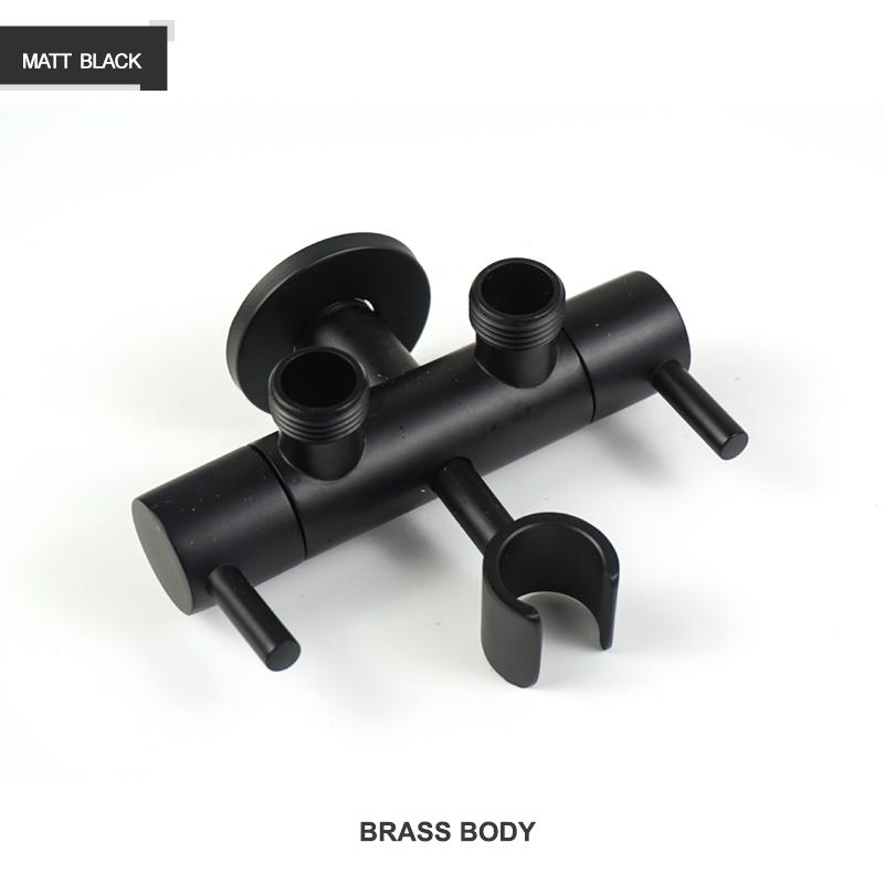 Handheld Toilet Bidet Spray Gun Set Bathroom Self-Cleaning Handheld Three-Function Sprayer Double Outlet Angle Valve Accessories