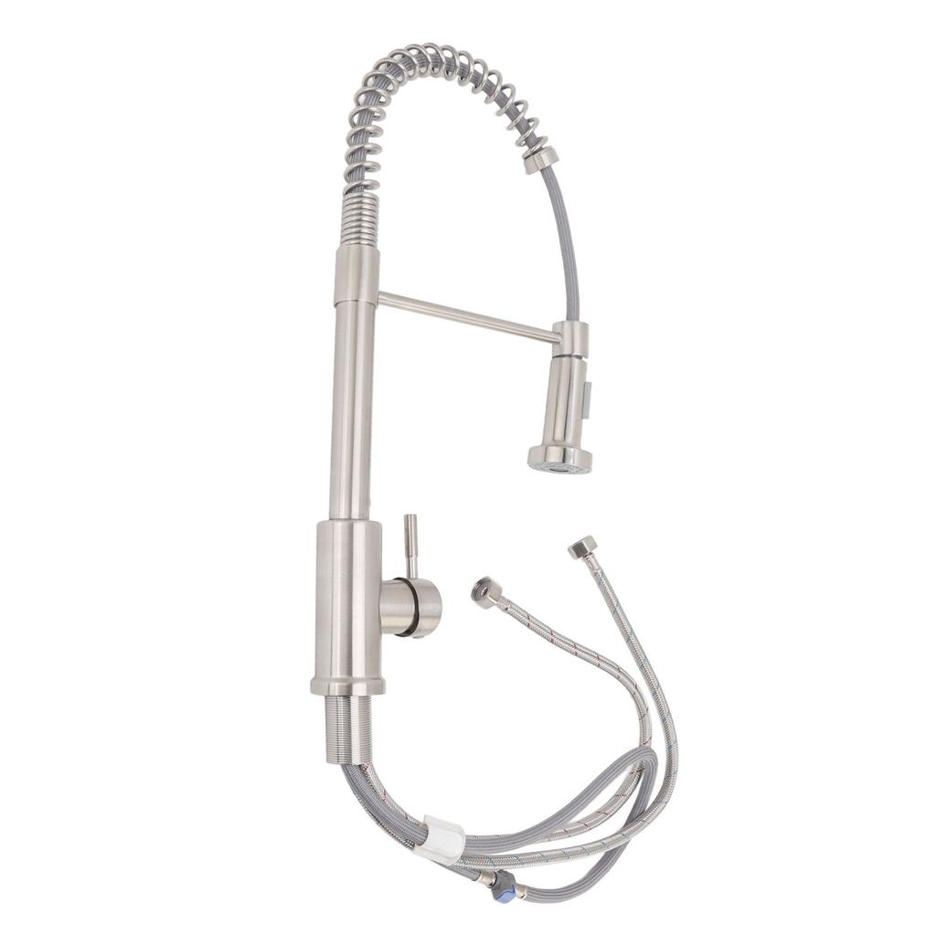 Extendable Kitchen Faucet Universal with Pull Out Sprayer Spring Pull Down 360 Degree Flush