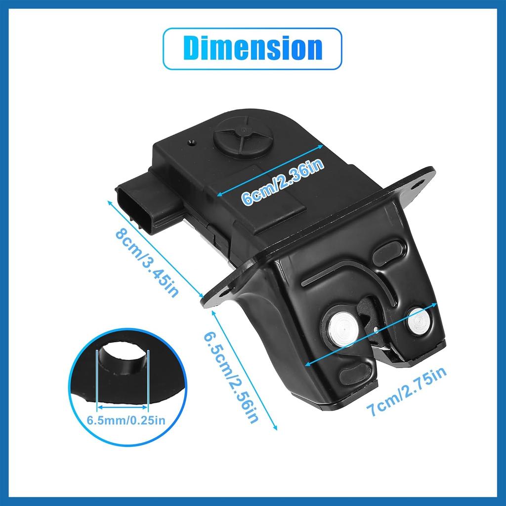 Kofferraumverriegelungs-Aktuator 81230-2V000 für Hyundai Veloster 12-17 1.6L V4 Motor Heckklappenschloss-Aktuator-Motor Heckklappen-Kofferraumdeckel-Schloss