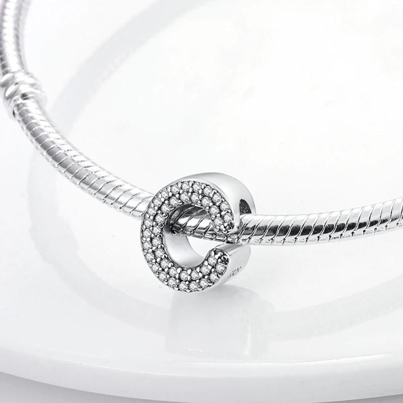 Charms Fit Original Bracelet A-Z Alphabet Charms Beads Copper 26 Letters Charm For Women Girl Diy Fine Jewelry Gift