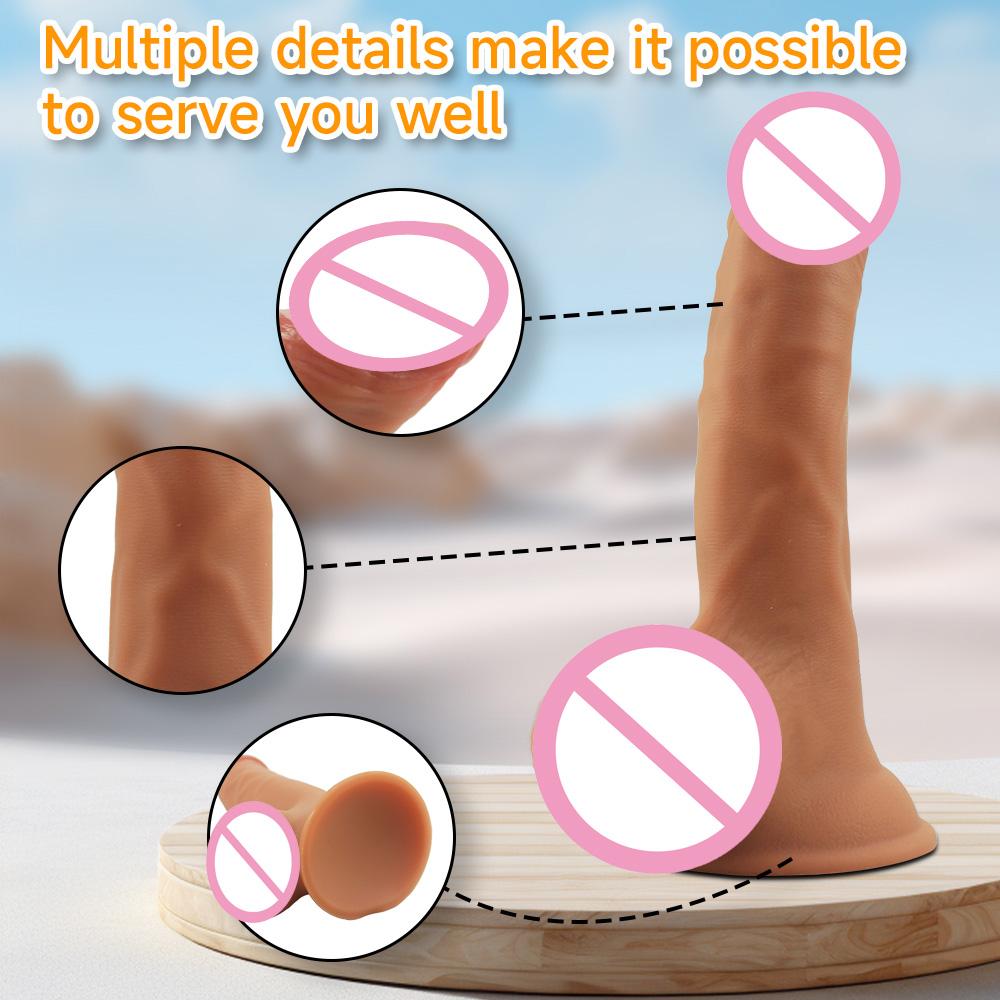 Silicone Realistic Penis Cock, Female Vaginal Masturbator Anal Plug, Two Sizes of Powerful Suction Cup Adult Sex Toys, Sex Toys