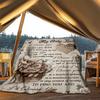 1pc Unconditional Love Letter Outdoor Blanket - Lightweight Flannel Throw For Travel, Camping, Livingroom, Couch, Chair Yy251114213