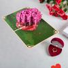 Popup Anniversary Card, Peach Blossom Wedding Card 3D Paper Valentines Greeting