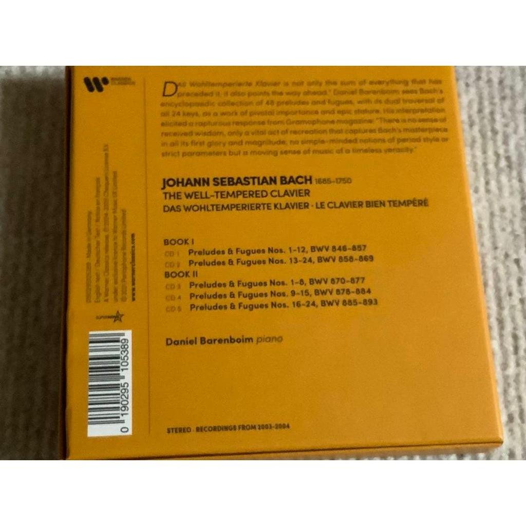 Used Daniel Barenboim J.S. Bach: The Well-Tempered Clavier 5CD