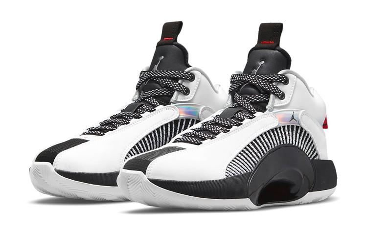 Jordan XXXV Bianco Metallico Argento Nero GS CQ9433-101