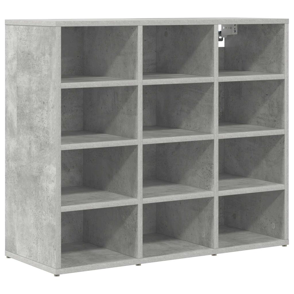 Shoe Cabinet Concrete Grey 77.5 x 30 x 67 cm Engineered Wood