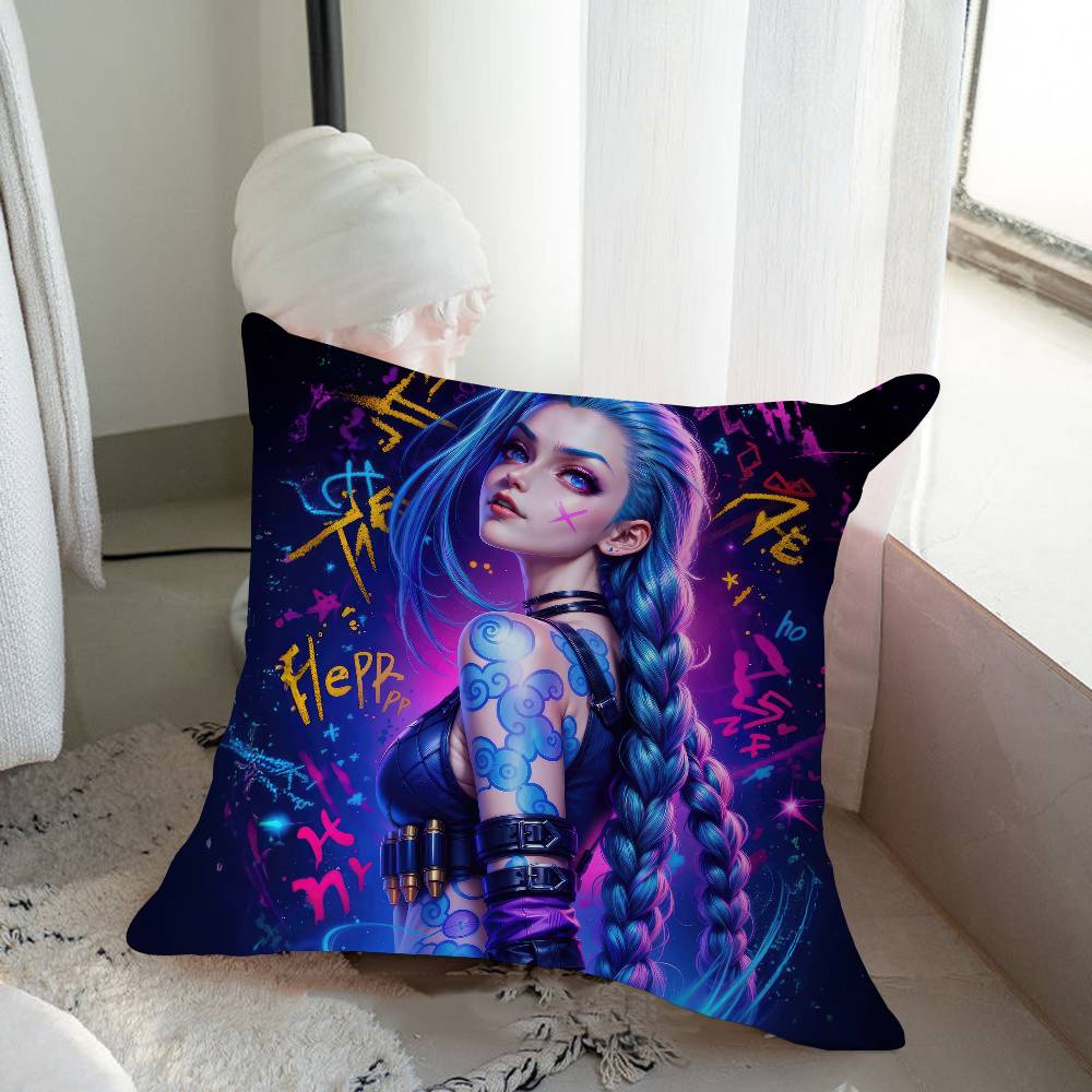 Cartoon Animation J-Jinx Cushion Cover Inches Farmhouse Decor Home Throw Pillow Covers For Couch Decorations