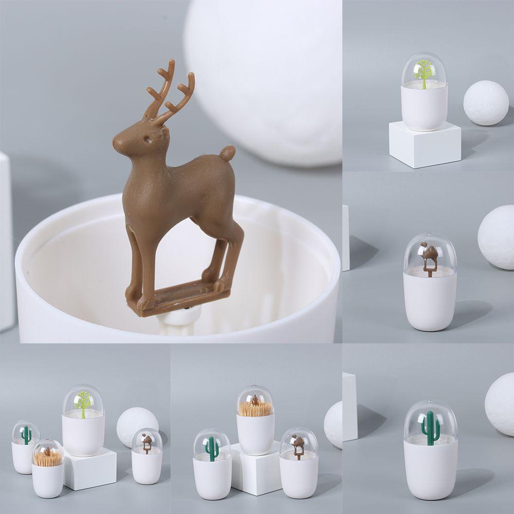 & Living Animal Toothpicks Holder Cotton Bud Holder Case Toothpick Boxes Cotton Swab Storage Box