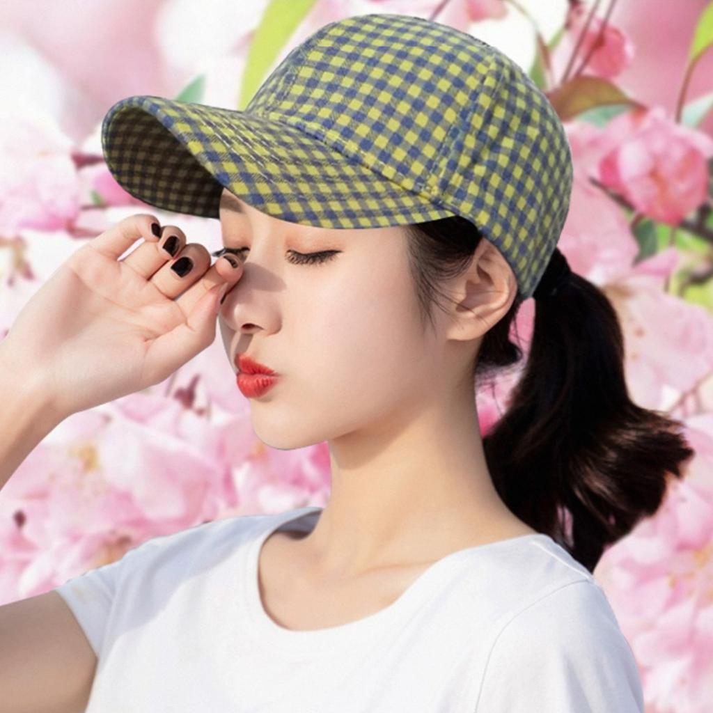 Fashion Small Plaid Classic Baseball Cap Men And Women Versatile Casual Personality Sunshade Cap