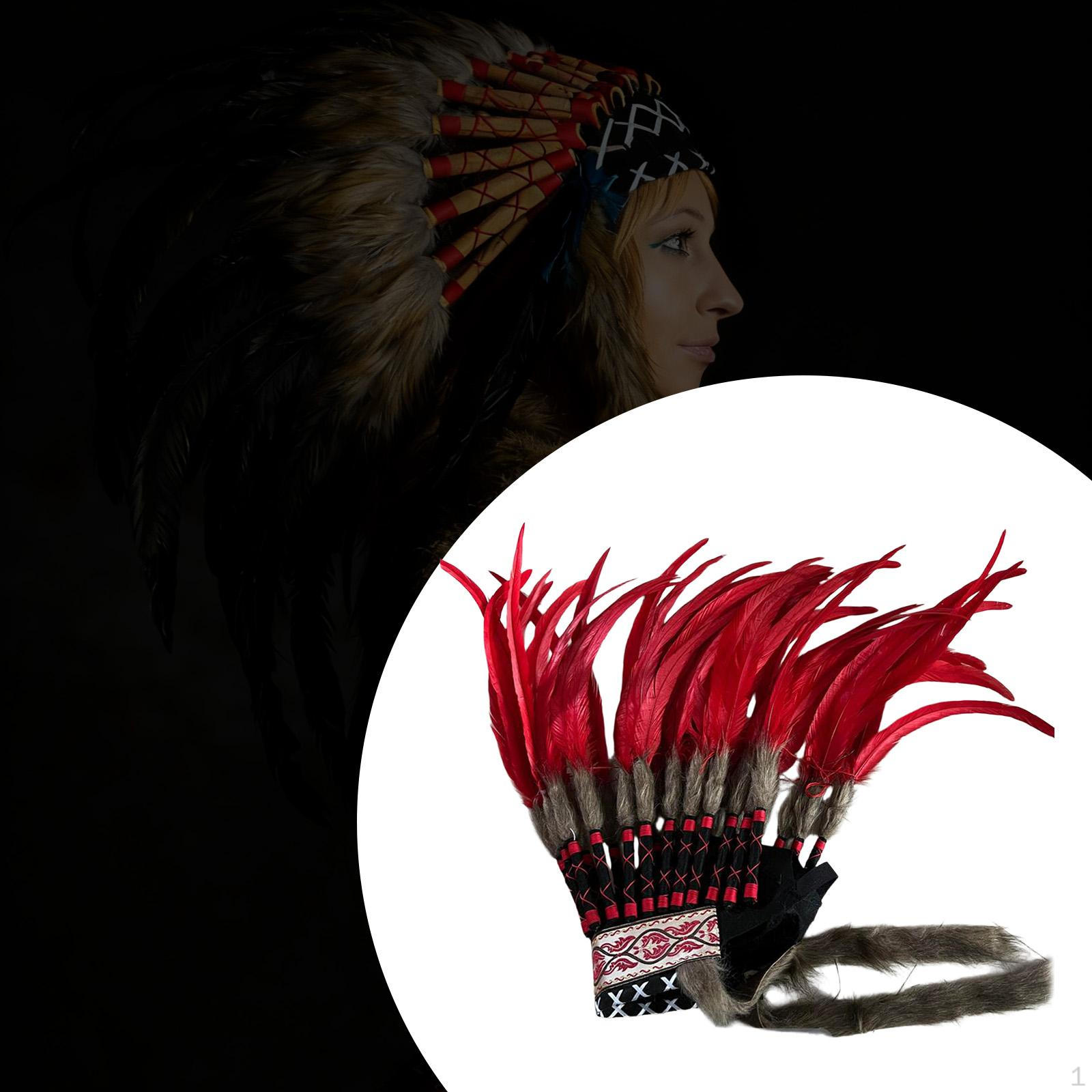 Искусственное перьевое головное украшение Взрослый Головной убор вождя Индейская шляпа для карнавального сценического шоу