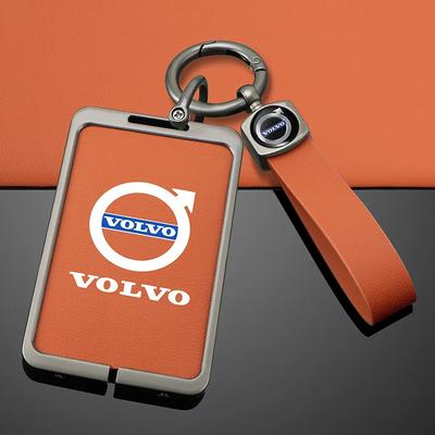 For EM90 EX30 2024 Polestar Zinc Alloy Leather Car Smart NFC Card Key Case Full Cover Shell Holder Protector Accessories KT4