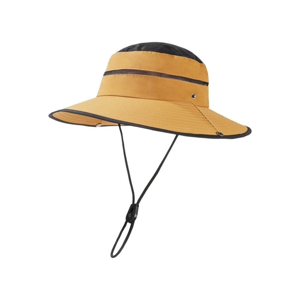 Portable Foldable Fisherman Hats Sun Protection Anti-UV Foldable Cap Waterproof Quick-drying UV Protection Women Men жёлтый