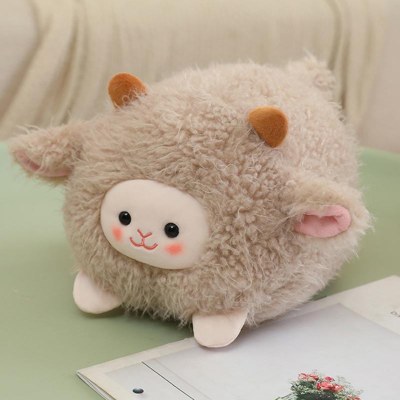 Cross-Border Round Ball Little Sheep Plush Toy Doll - Soothing Pendant and Children's Birthday Gift