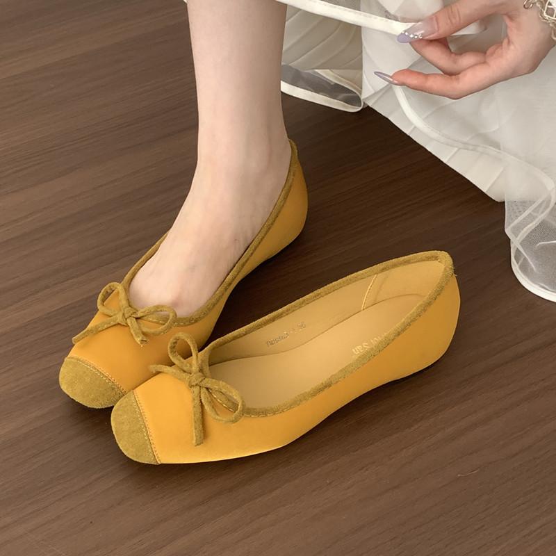 Fashion Bailamos Women Flat Shoes Soft Single Shoes Elegant Round Toe Women Shoes Shallow Loafers Low Heel Sandals