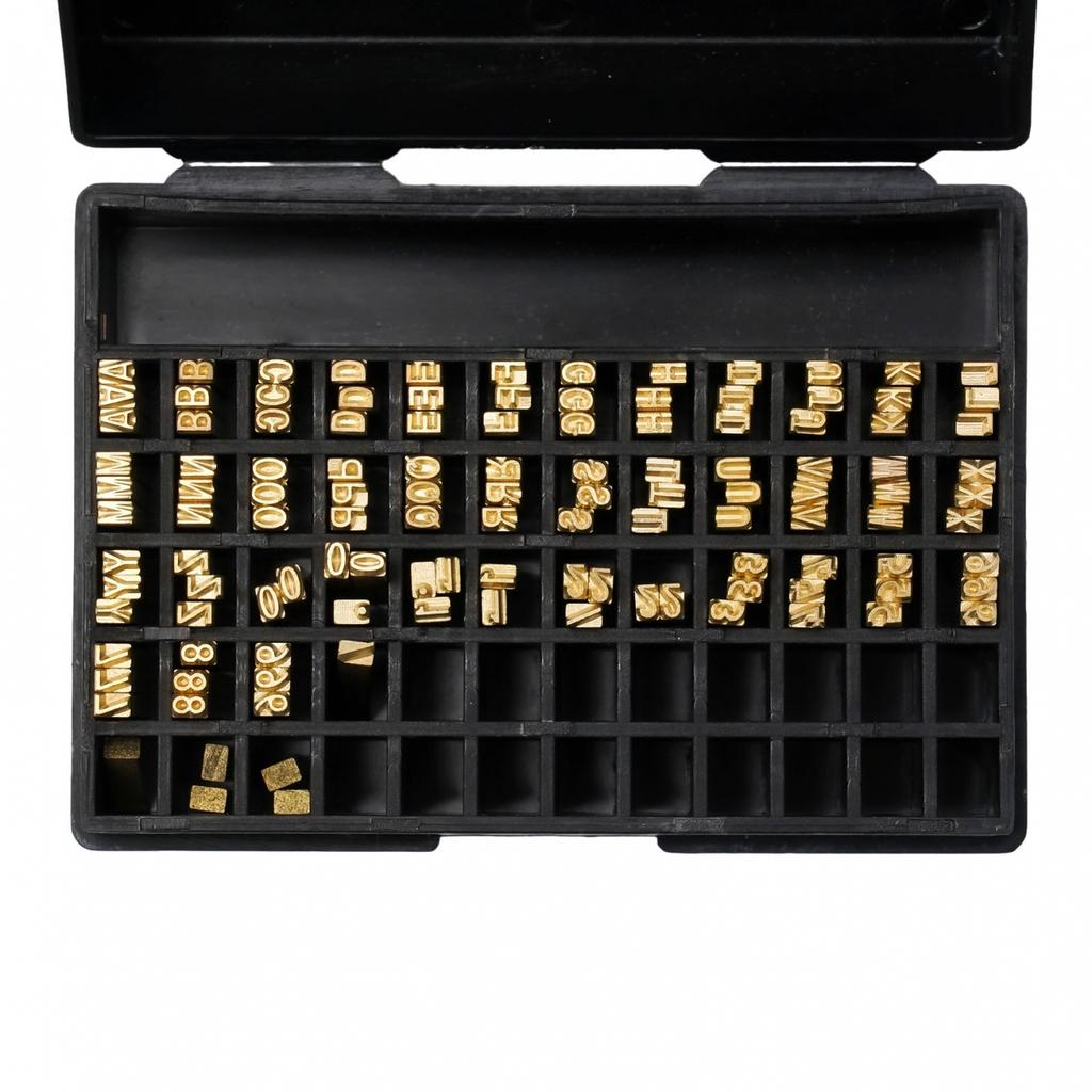 Letter Word Grain Ribbon Printing Font Thermal Copper Character