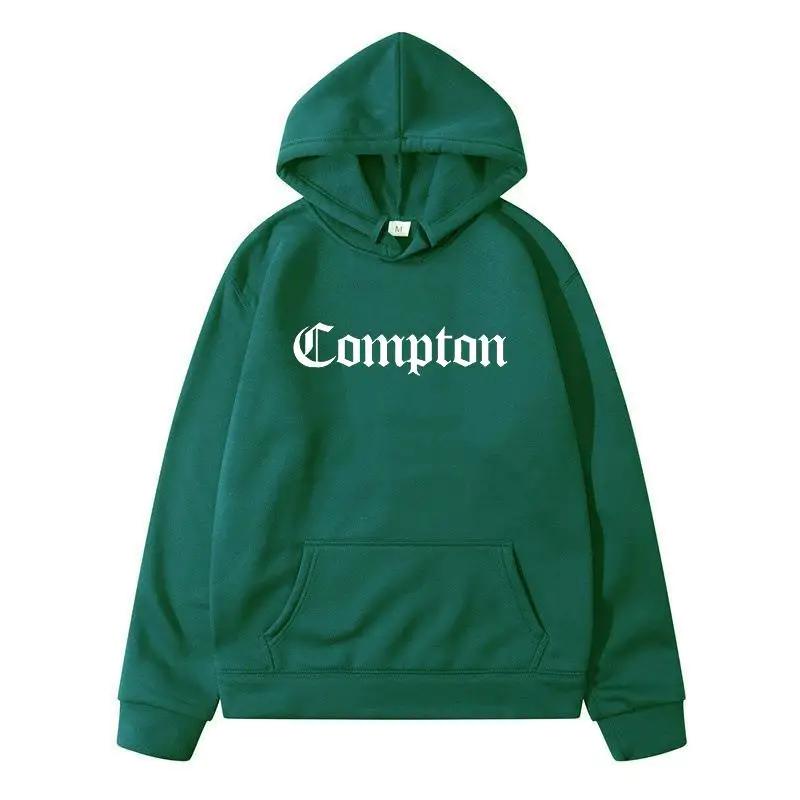 Осень/Зима Compton Гот Дизайн Буква Y2k Худи Мужская Спортивная одежда Мода Уличная одежда Харадзюку Новое Теплое Худи S