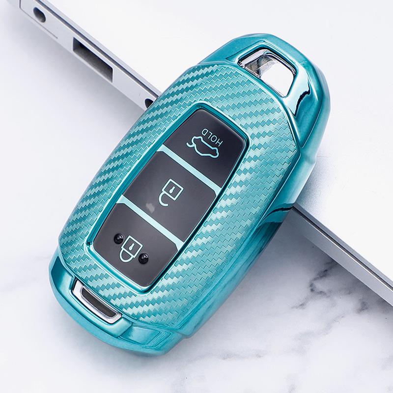 Carbon Fiber Key Case for Beijing Hyundai: Festa Sport, ix35, ix25, Santa Fe