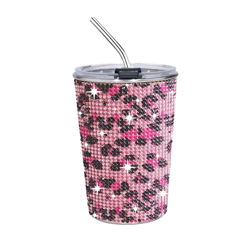 500ml Rhinestone Water Cup Sparkling Bling Stainless Steel Water Bottle Reusable Unbreakable Glitter Coffee Mug Bridemaid Gift