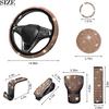 11PCS/Set Bling Car Accessories Set for Women, Rhinestone Vehicle Steering Wheel Cover Seat Belt Cushion Gear Shift Protector Cup Holder Coaster,