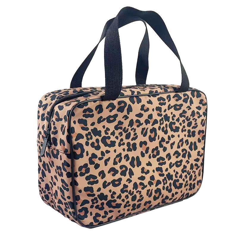 Leopardenmuster Große Kapazität Kulturbeutel für Damen & Herren – Tragbare Reise-Duschtasche & Badezimmer-Organizer