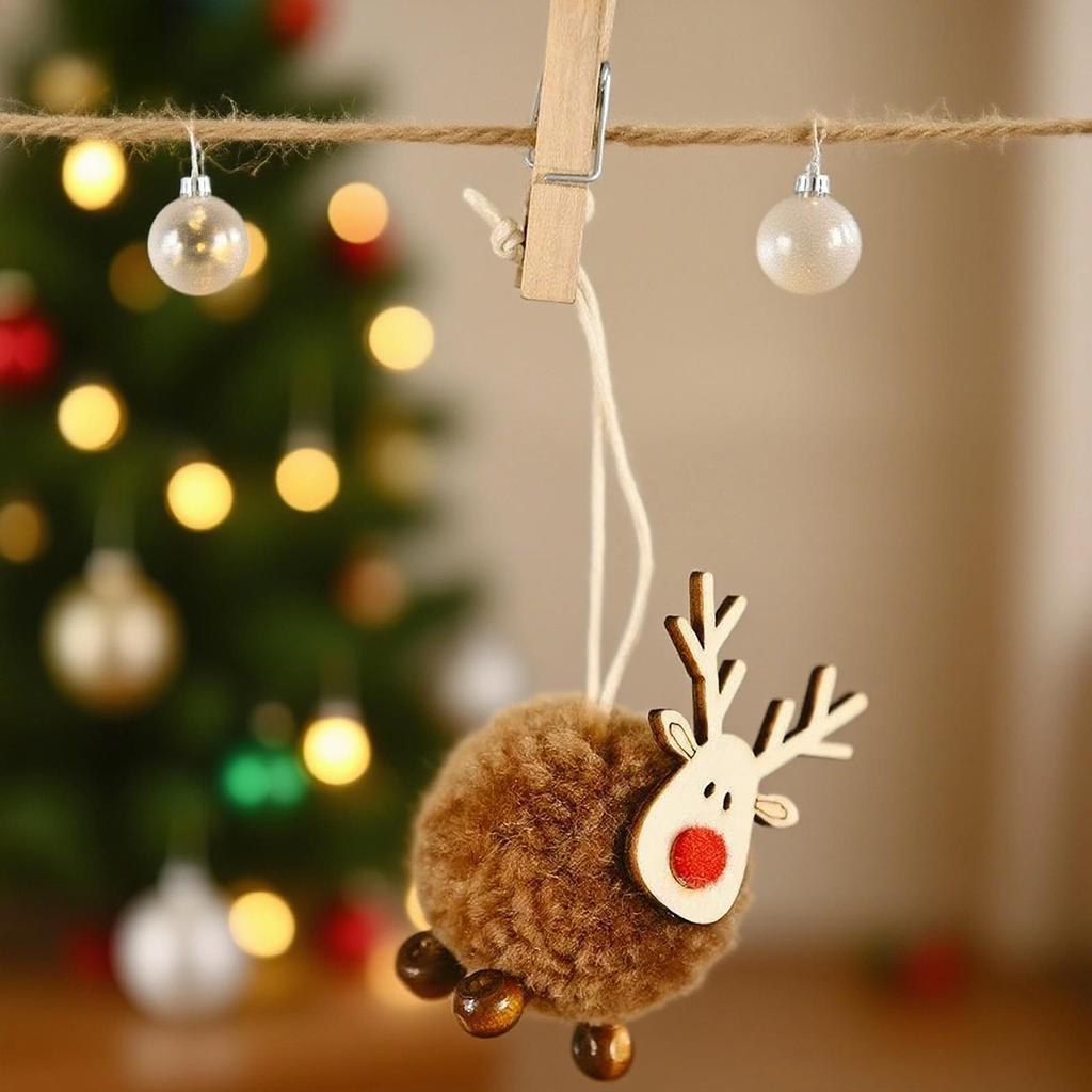 Felt Sheep Doll and Reindeer Ornament Christmas Decorations