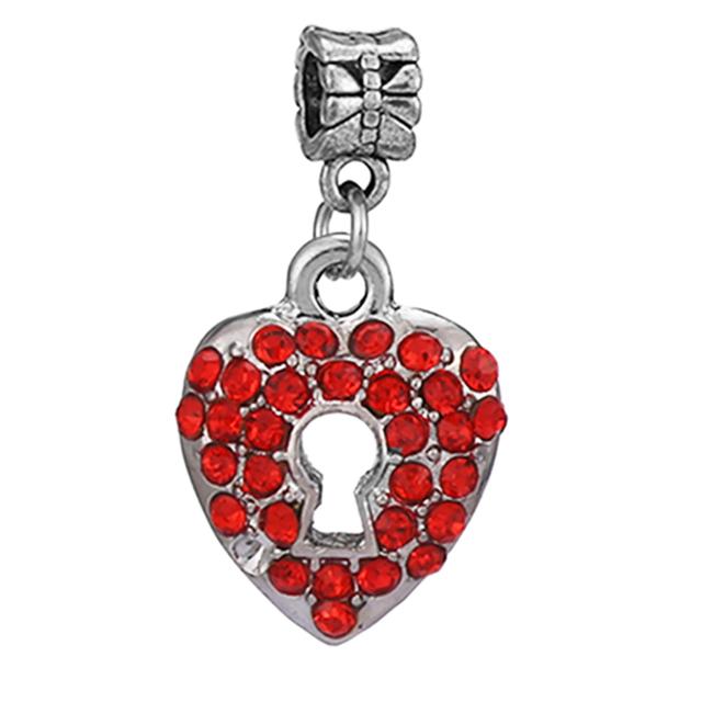 2pcs /Lot 45 Styles Key &Lock Sparkling Beads Charm Pendant Fit Diy Original Bracelets Necklaces For Women Men Jewelry Making