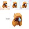Cute Nose-picking Capybara Plush Toy Pullable And Vibrating Pendant With Cartoon Character 35cm