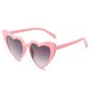 Retro Pose Love Sunglasses Female Fashion Big Face Thin Eyewear Summer Travel Sunshade