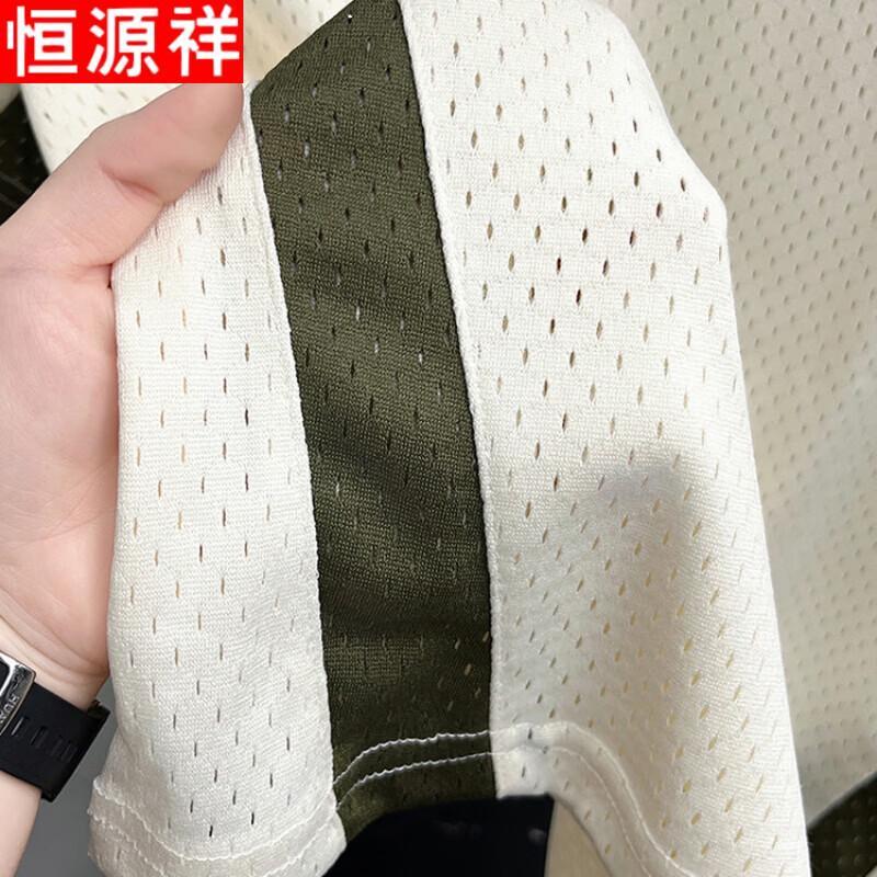 Hengyuanxiang Men's Mesh Breathable Ice Feel T-Shirt