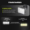 Red/White Cycling Taillight 6 Lamp Headlight Bicycle Lights Bike Safety Warning Light LED USB Rechargeable Waterproof Bike Light