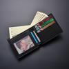 Mens Slim PU Leather Wallet Short Style Bifold With ID Card Holder Large Capacity Daily Commute Travel