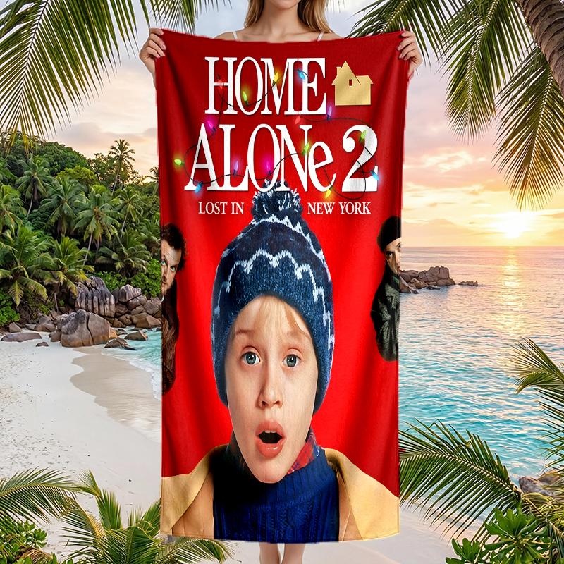 Home Alone Fashion Beach Towel: Ideal for Summer Adventures Soft, absorbent and quick drying suitable for swimming and bathing