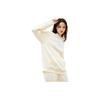 Anta Lifestyle Series Lettered Hooded Pullover Sweatshirt Women Sweatshirt Corn-White 162318758-1