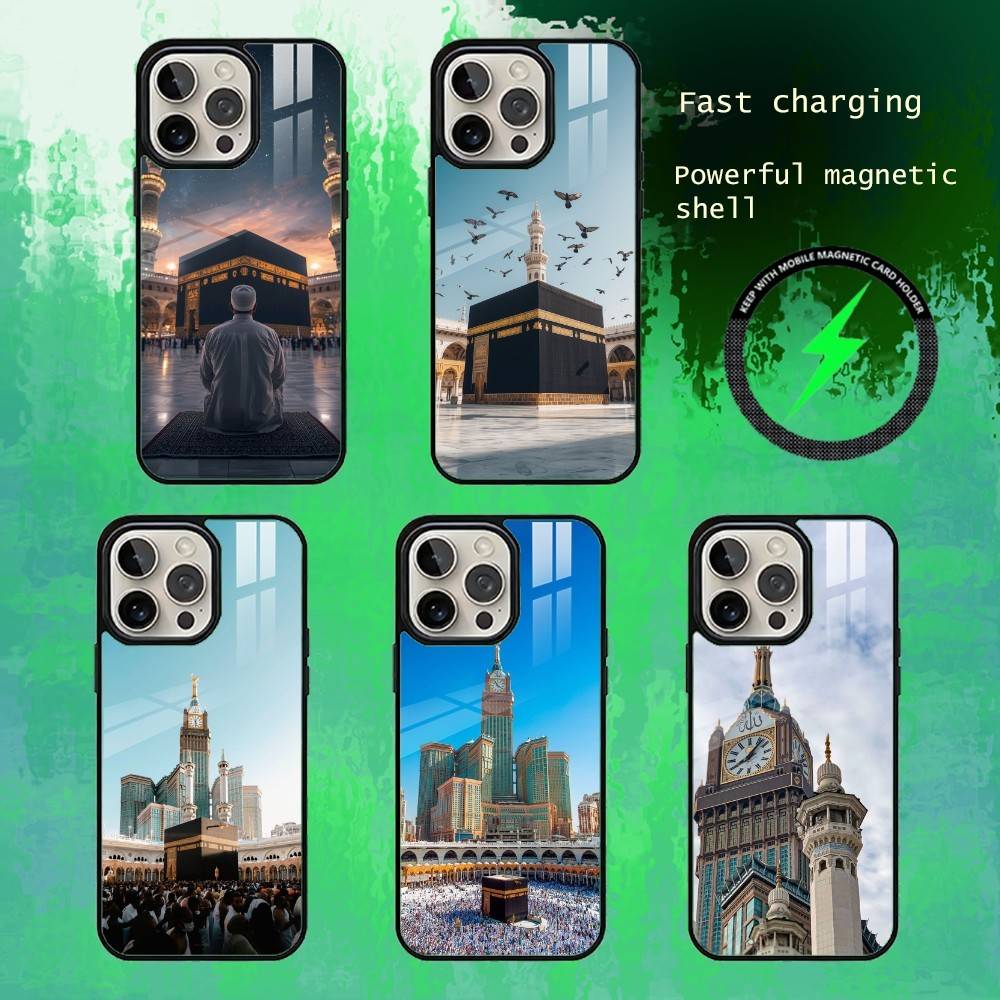 Holy M-Mecca P-Pilgrims Phone Case For iPhone17,16,15,14,13 Plus,Pro Max Magnetic For Magsafe Wireless Charging