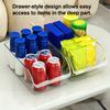 Refrigerator Storage Box, Large Opening Design Transparent Storage Bin, Food-Grade Crisper Box for Kitchen Cabinet Pantry Organization