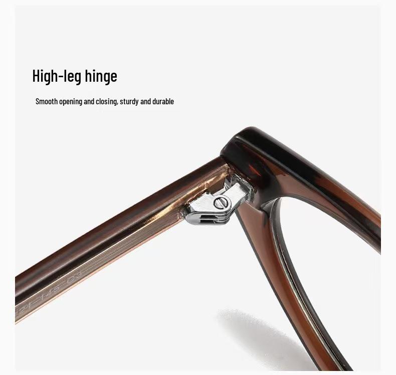 Brown Cat-Eye Acetate Frame with Myopia & Blue Light Prescription Lenses