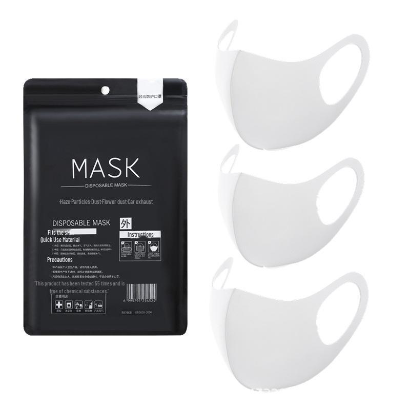 Unisex Celebrity Summer Fashion Masks: 3D Black Knit, Dust-Proof, Breathable, Cotton and Ice Silk, Sun-Blocking, Washable.