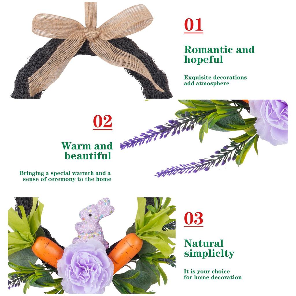 Easter Rabbit and Egg Wreath - Outdoor Garden Party Ornament