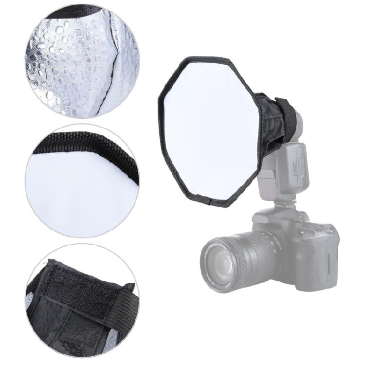 Lightweighted Octagon Camera Flash Diffuser 20cm For Professional Photographers Softening Harsh Camera Flashlights