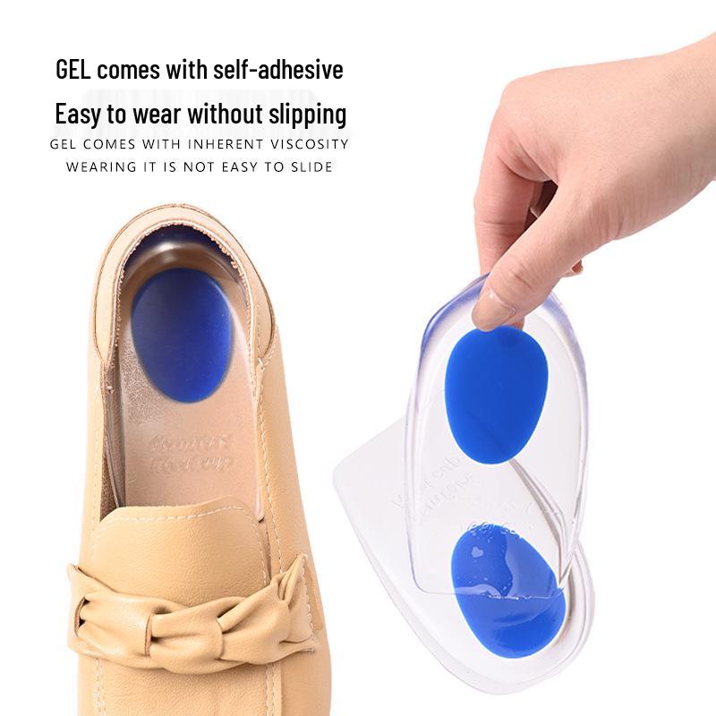Silicone Heel Lift: Invisible Height-Boosting Insoles for Men & Women – Shock-Absorbing Sports Half Pad