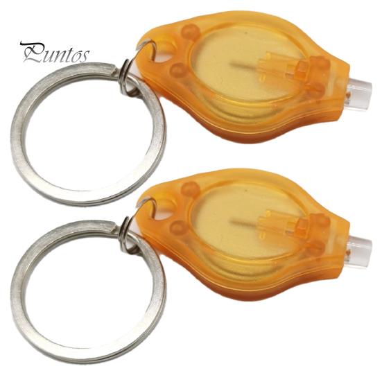 Μίνι φακοί LED 2 τμχ με μπρελόκ Συμπαγές μέγεθος Φορητό με μπαταρία τροφοδοτούμενο για υπαίθριο κάμπινγκ Φωτεινές μικροσκοπικές λάμπες έκτακτης ανάγκης