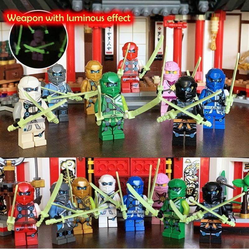 46 Pcs Ninjago Minifigures Lego Building Blocks Toys Action Figures Kids Education Gift