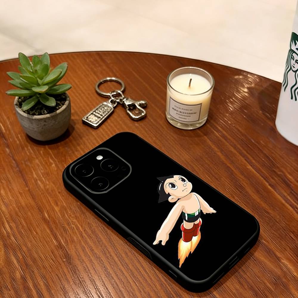 

Astro Boy Phone Case For iPhone 17,16,15,14,13,12,11 Plus,Pro Max,XS,Soft Silicone Black Cover iPhone17ProMax