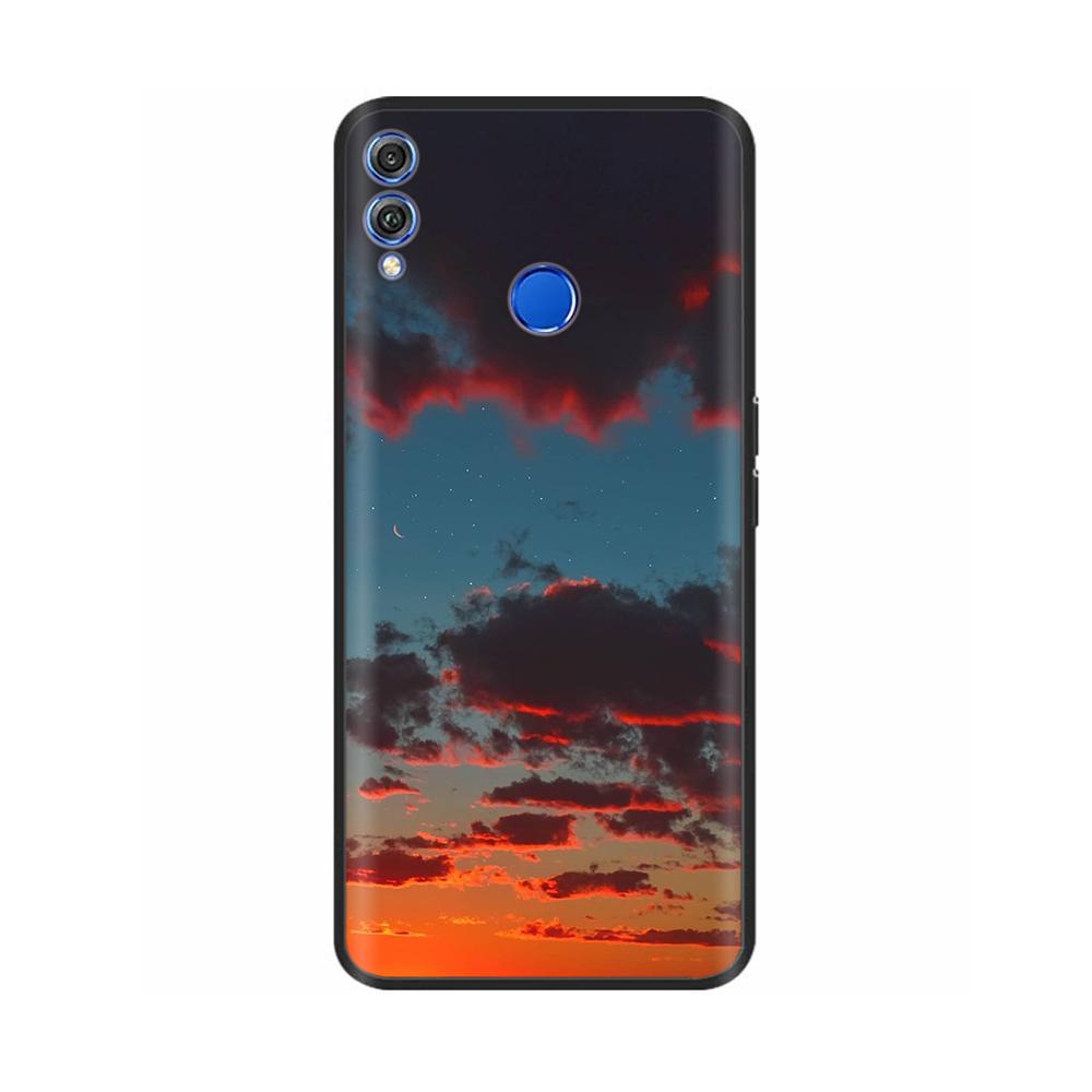 For Honor 8X Case Soft Liquid Silicone Full Coverage Phone Case For Huawei Honor 8X Cases Honor8X Cute Panda Back Cover Fundas