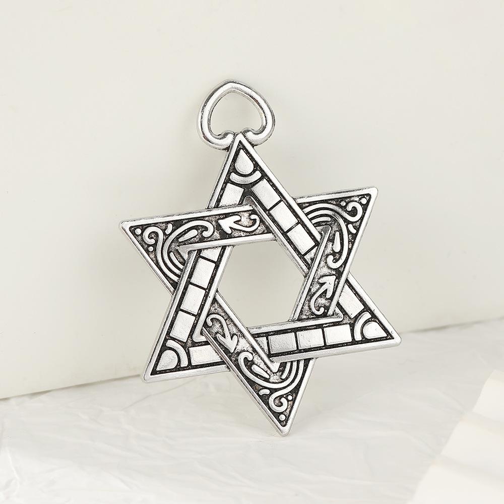 Hexagram Alloy Pendant: Hip Hop Titanium Steel Necklace