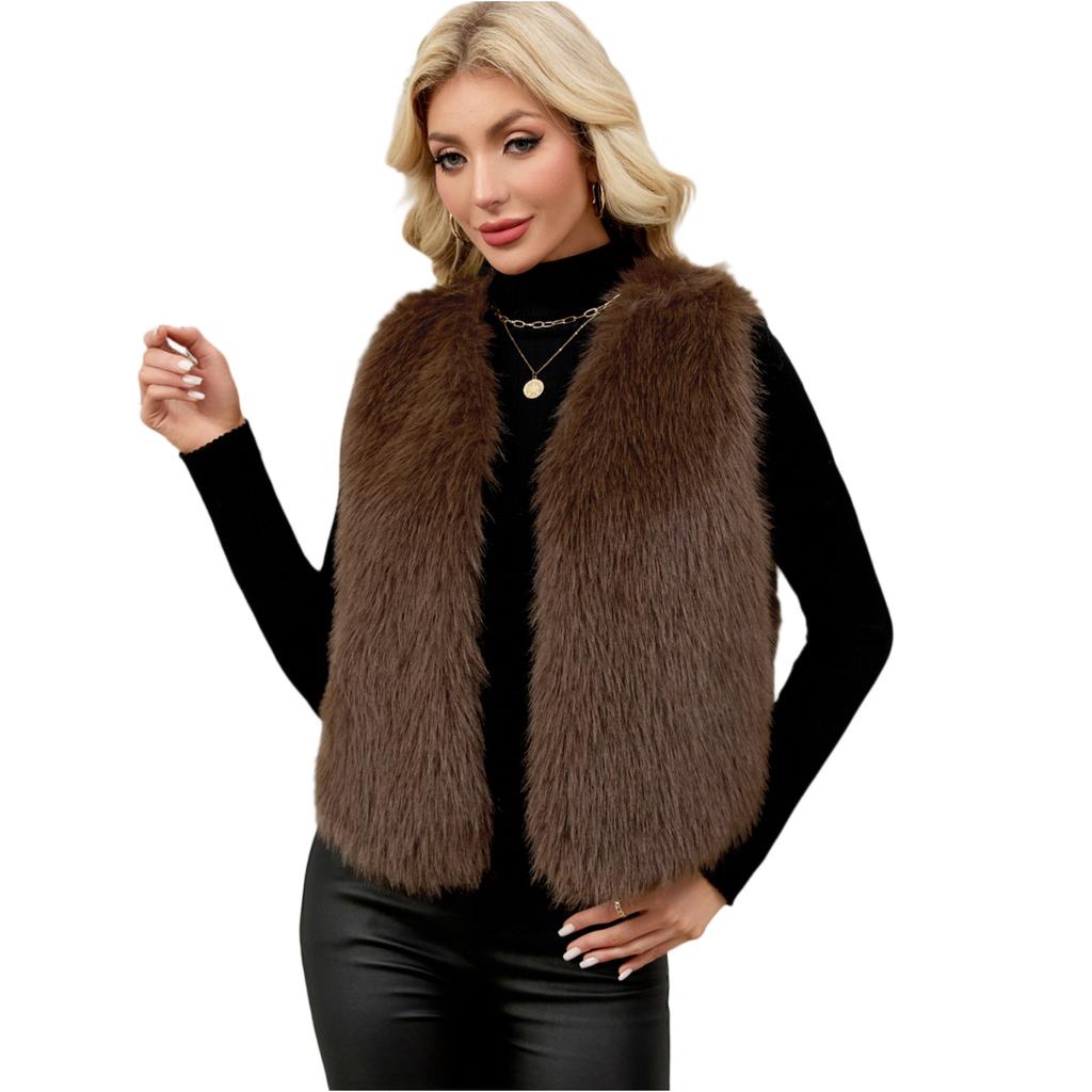 Fashionable Women's V-neck Vest Sleeveless Jacket